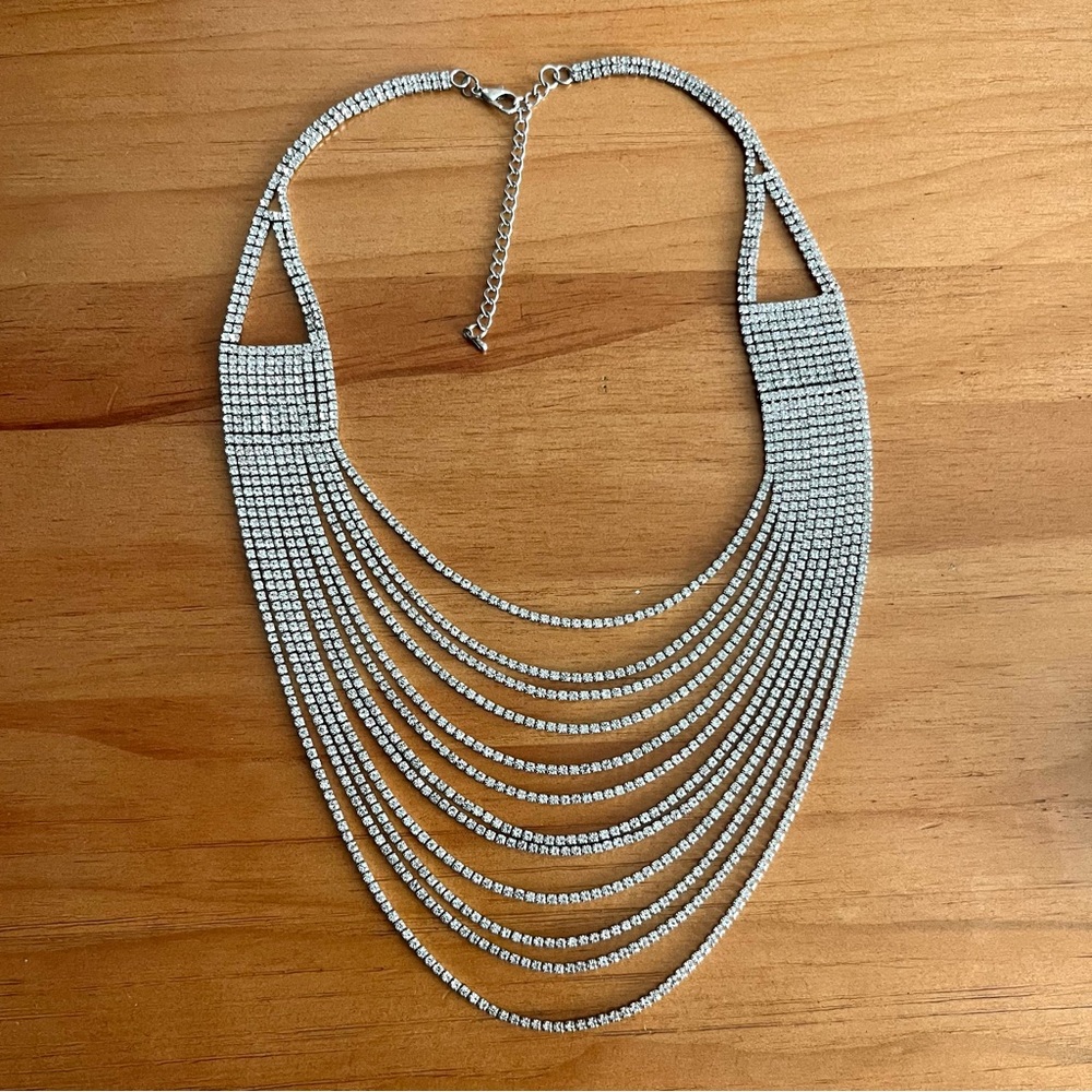 BOGO Stunning multistrand rhinestone necklace